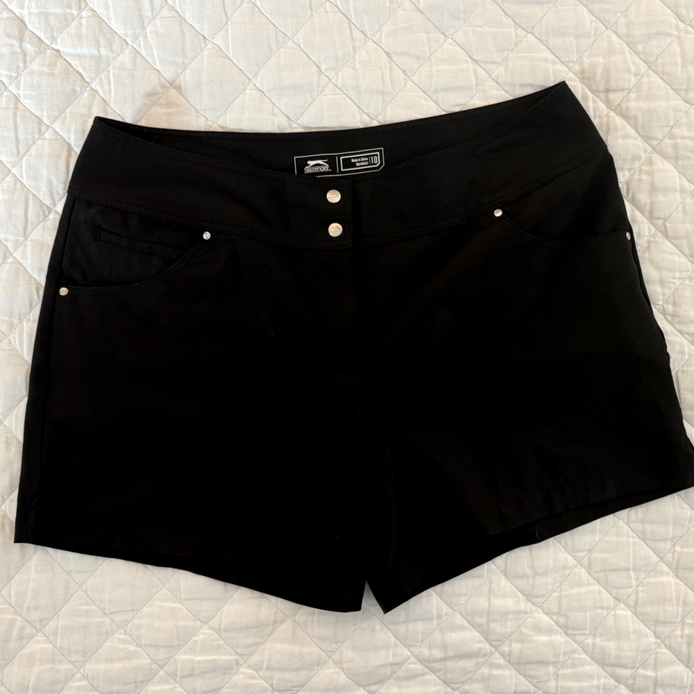 Slazenger black golf shorts, Size 10, used like new